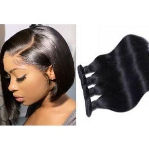 3 BUNDLES Straight Hair PLUS CLOSURE FOR FULL HEAD FIX - 12inches