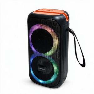 Bluetooth Speaker 4D Subwoofer 5.0 - 360° Stereo Sound, Colorful LED Lights, Portable，FM Radio ，USB/TF Card Support