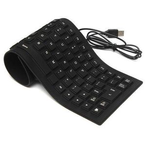 100% Genuine Original Flexible USB External Keyboard - Black