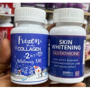 Frozen Frozenn collagen 2in1 whitenin x10 & Skin whitenin Glutathione 2pcs