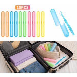 Royal Glow 10Pcs Portable Toothbrush Travel Case – Reusable Toothbrush Holder Storage Box... 10pcs