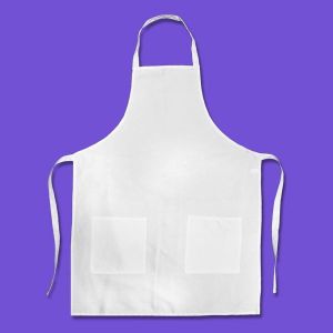 White Apron 1pc with Pockets