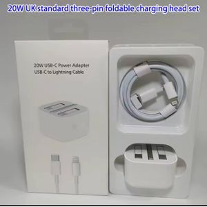 20W Fast Charging USB-C Power Adapter With USB-C To Lightning Cable – UK 3-Pin Foldable Charger For iPhone & iPad
