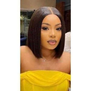 Double Combo Bob Hair Wig With Part Closure -1b