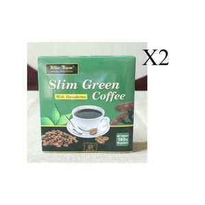 Wins Town Magic Slimming Tea Slim Green Coffee With Ganoderma & Ginseng(pack Of 2)