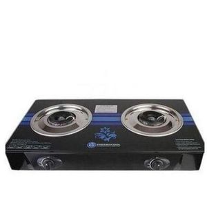 Thermacool 2 Burners Glass Top Gas Cooker - Black+FREE GIFT 
