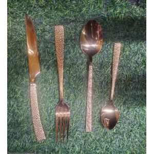 6pcs Gold Plated Stainless Steel Fork - 