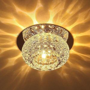 Round Crystal Hallway Light Corridor light Medium - warm white