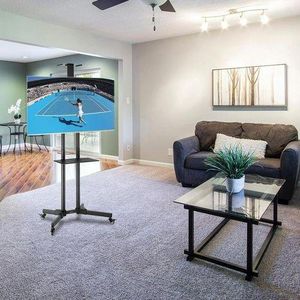 Gardener Mobile Trolley Tv Stand With Mount 32" - 65" - BLACK