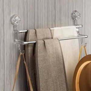 Acrylic/Aluminum Self-Adhesive Wall Hook – No-Drill Bathroom & Home Organizer