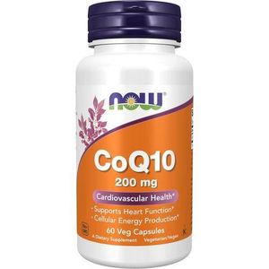 Now Foods CoQ10 (Coenzyme Q10) 200 mg, Cardiovascular Health*, 60 Veg Capsules