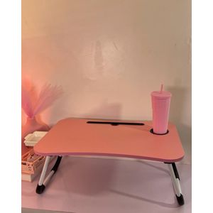 Portable Foldable Laptop Bed Desk with Cup Holder & Tablet Slot – Multipurpose Study & Breakfast Lap Tray Table