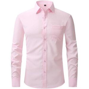 Men’s Classic Long Sleeve Office Shirt – Light pink 