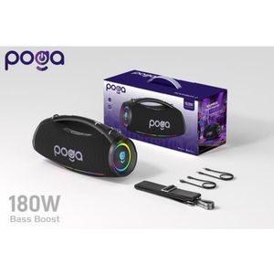 High Quality POGO BOOMBOX-2 Portable Bluetooth Speaker-180W Bass Boost-Boombox Sound Unbound-RGB Lights-Bluetooth 5.3-With Shoulder Strap 