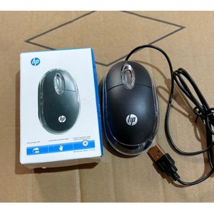Hp USB Wired Compact Optical Mouse portable designed for peripheral everyday use.