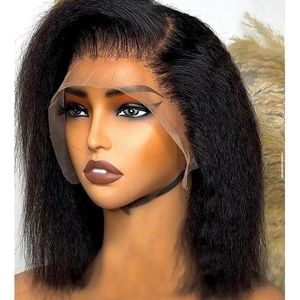 Fashion Cabinet Yaki Straight Lace Front Wig (Medium Length Natural Black)