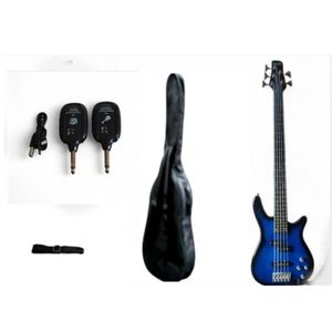 5 String Bass guitar with A8 UHF Guitar Transmitter Receiver 