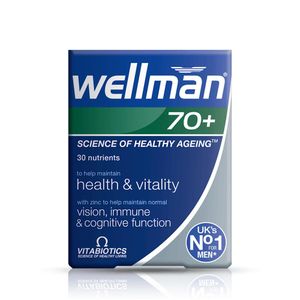 Vitabiotics Wellman 70+ health and vitality 