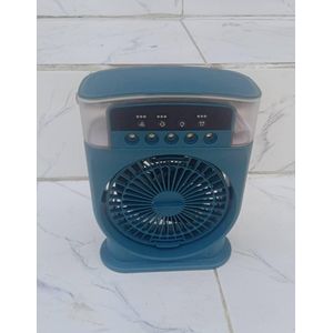 Large Rechargeble Air Conditioner Humidifier Electronic Fan-7-color LED lights Green