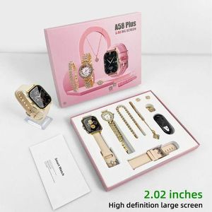 A58Plus SmartWatch for Ladies, Bracelet, Earrings, Necklace Bluetooth call message reminder, sports watch