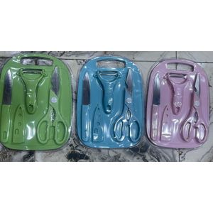 Fancy 4 in 1 Kitchen Sets Knife Peeler Chopping Board Scissor
