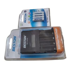 Beston Smart Super Rapid Charger & AAA Rechargeable Batteries  4pcs