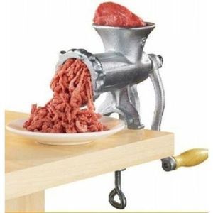 Manual Meat Grinder Stainless Steel Hand Meat Grinder Commercial Sausage  Stuffer Maker Meat Chopper for Ground Pork Beef Garlic Chili