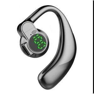 Samsung Single Ear Wireless Bluetooth Earbud with Ear Hook, Digital LED Display, Hands-Free Calling & Clear Stereo Sound – Portable Sports Headset for Music, Calls, Driving & Daily Use - Black