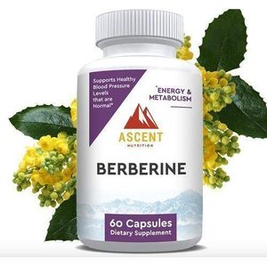 ascent nutrition Berberine 60 Capsules 1200mg