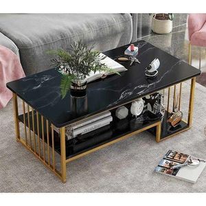 Glossy MDF Nordic Rectangle Center Table- Living Room 