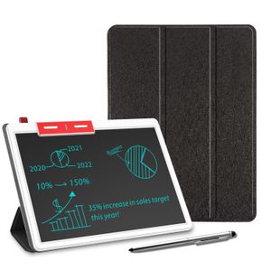 10inch LCD Writing Tablet, Leather Protective case with Silk Pattern, Electronic Drawing Board for Digital Handwriting Pad Doodle Board School or Office