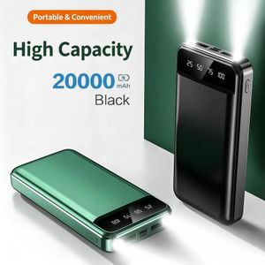 SupDevice Authentic 20000mAh High-Capacity Portable Charger, 3-Output (USB1+USB2+Type-C), Quick Charge 3.0, 5V/9V/12V, Universal Battery Bank for Android & iOS - HTY-12/13/15,Black