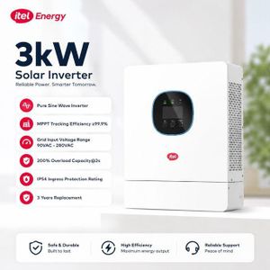 itel Energy 3KVA 24V Hybrid Inverter With Inbuilt 4500W MPPT Controller