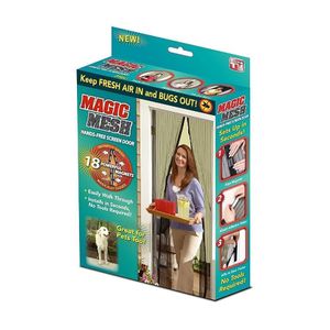 Magnetic Screen Door Mosquito Net Hands Free Anti Insect Mesh Curtain Black