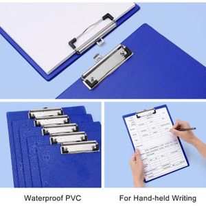 2PCS PVC Clipboard A4 Writing Pad Memo Paper Writing Board for Office, Hospital, Restaurant, Warehouse
