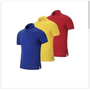 Set Of Three High Quality Unisex Collar Neck And Buttons T-Shirt
