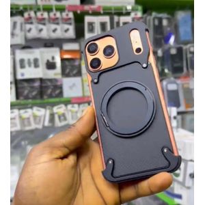 Premium leather silicone metal bumper phone cover iPhone 17 pro max