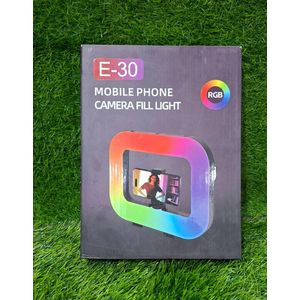 E-30 RGB Selfie Portable Camera & Phone Fill Light – Rechargeable LED Light for Photography, Vlogging & Live Streaming