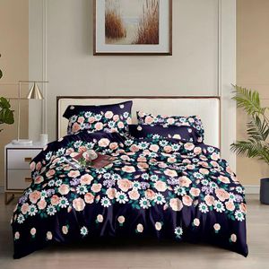 LUXURY COTTON  FLORAL BEDSHEET SET With 2 Pillowcases(Soft Bedding)