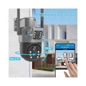 Solar Powered Dual Lens PTZ CCTV Camera V380