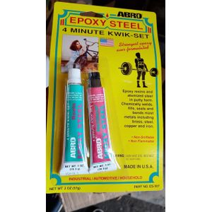 ABRO  EPOXY STEEL 4 MINUTE KWIK-SET GUM