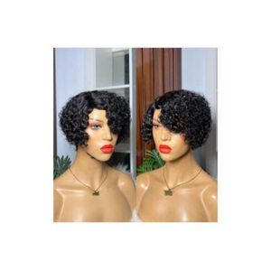 Hair Wig Side Part Water Friendly Jerry Curl - Natural Colour