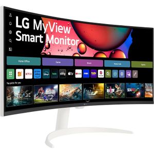 LG 34sr63qa-w 34-inch Myview Smart Monitor Wqhd Curved Screen 100hz With Webos & Usb Type-c