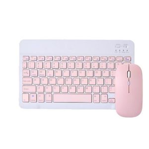 Wireless Keyboard Suitable for IOS and Android Mobile Phones Tablets Laptops Silent Wireless Keyboard and Mouse Set Pink
