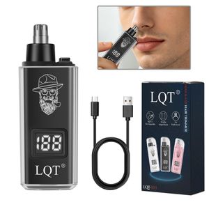 LQT LQT Electric nose hair trimmer, black  nose hair trimmer, trim nose hair, USB charging, silent design, compact and easy to carry