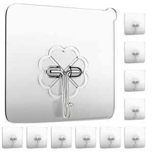 10PCS Strong Self-adhesive Wall Hook Sticky Hook