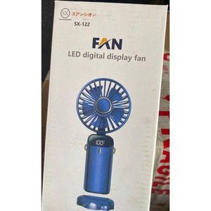 Fan SX-122 Portable Handheld with LED Digital Display Rechargeable Mini Desk Fan, 3 Speeds