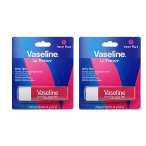 Vaseline  Lip Therapy Care Rosy stick balm for Chapped, Dry, Cracked, or Damaged lips, 2-Pack, 0.16 Oz Each