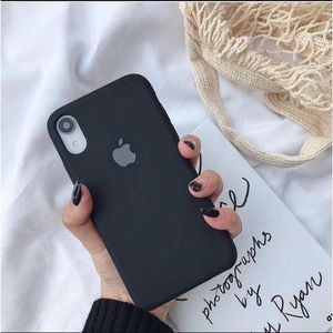 IPhone XR Silicone Phone Case & Pouch With Camera Protection - Scratch Resistance, Shockproof Protective Case - ( BLACK )