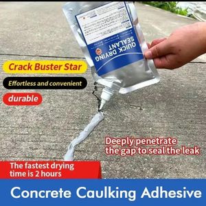 Grouting and leak-sealing cement adhesive